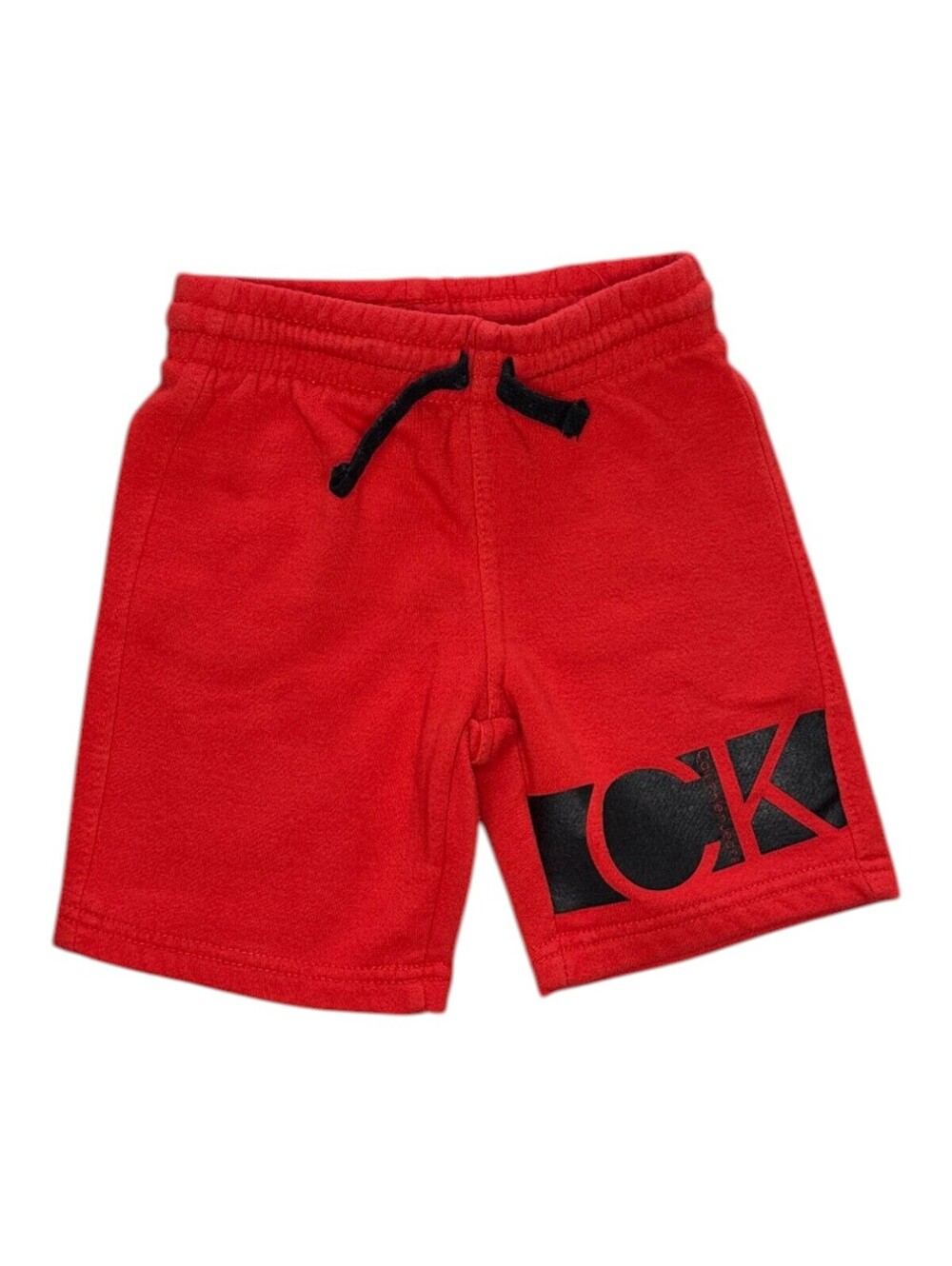 Calvin Klein Boys' Red and Black Logo Shorts Size 5